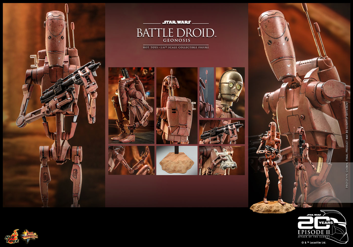 [Pre-Order] Episode II Attack of the Clones - Battle Droid (Geonosis) Sixth Scale Figure